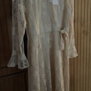 Cream color lace dress